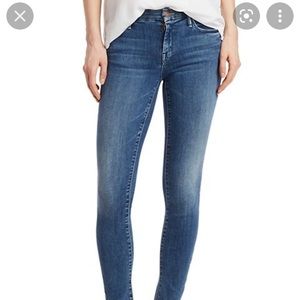 Mother The Looker High-Rise Ankle Skinny Jeans